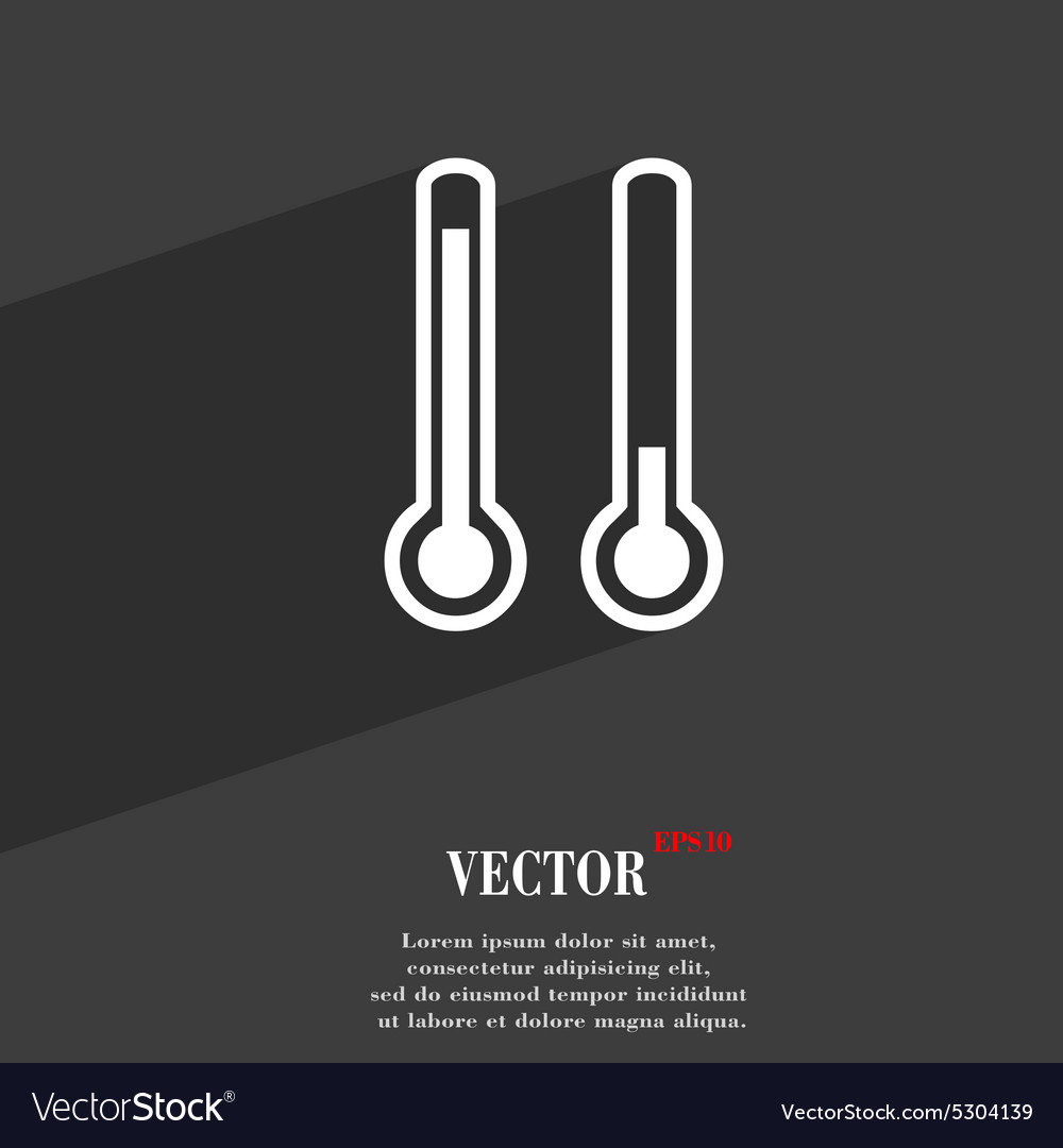 Thermometer Temperatursymbol flach modern