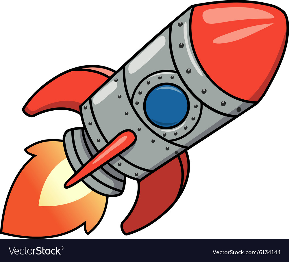 Cartoon spaceship 2 Royalty Free Vector Image - VectorStock