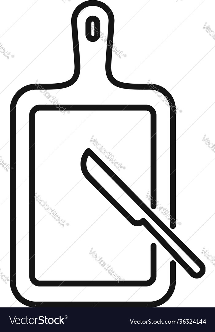 Cutting board icon outline style Royalty Free Vector Image