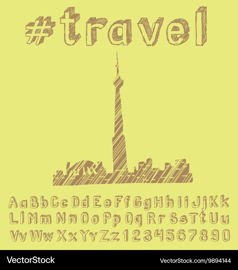 Font Royalty Free Vector Image - VectorStock