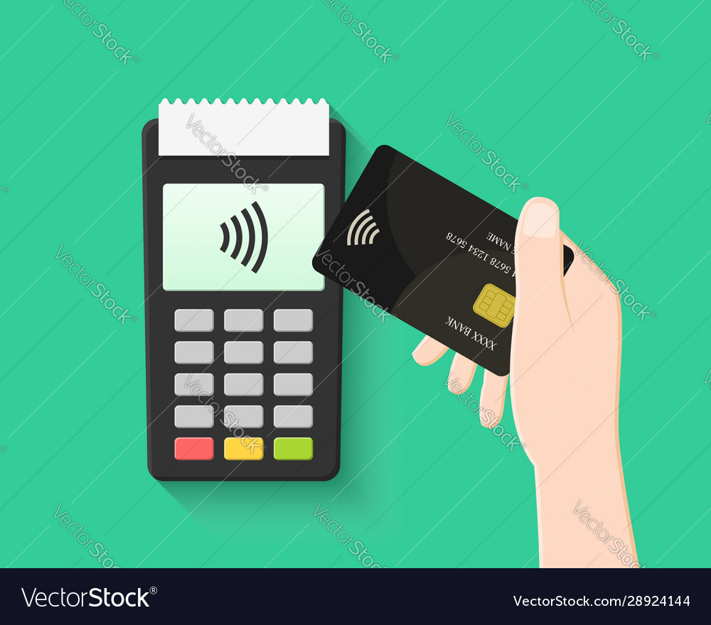 Hand paying with contactless card