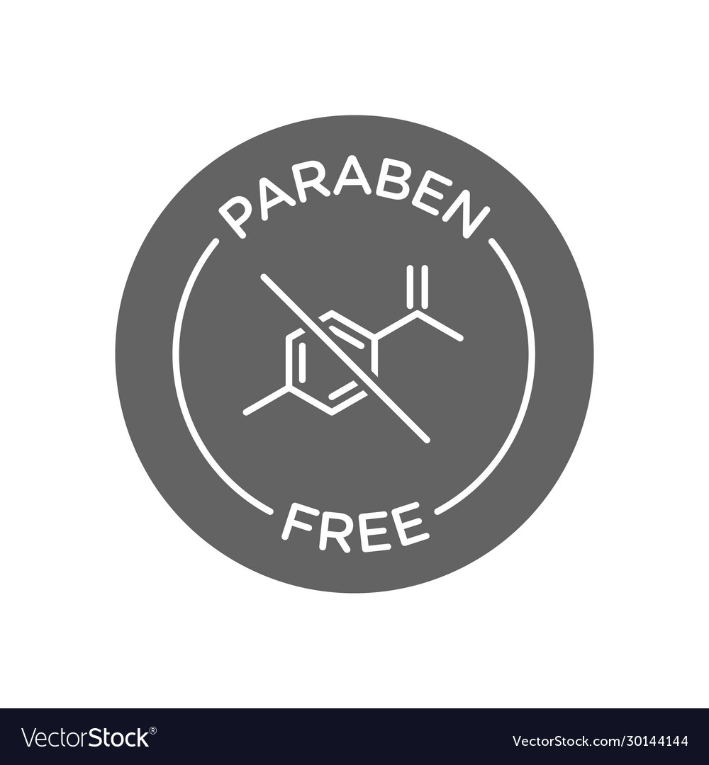 Paraben Free Icon Cosmetic Label Royalty Free Vector Image