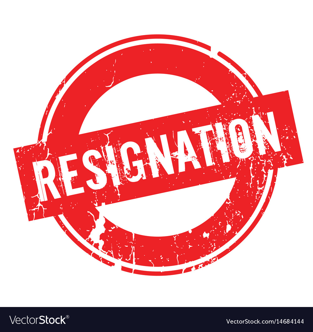 Resignation rubber stamp Royalty Free Vector Image