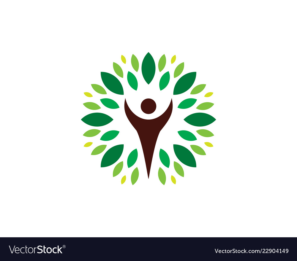 Eco people logo icon design Royalty Free Vector Image