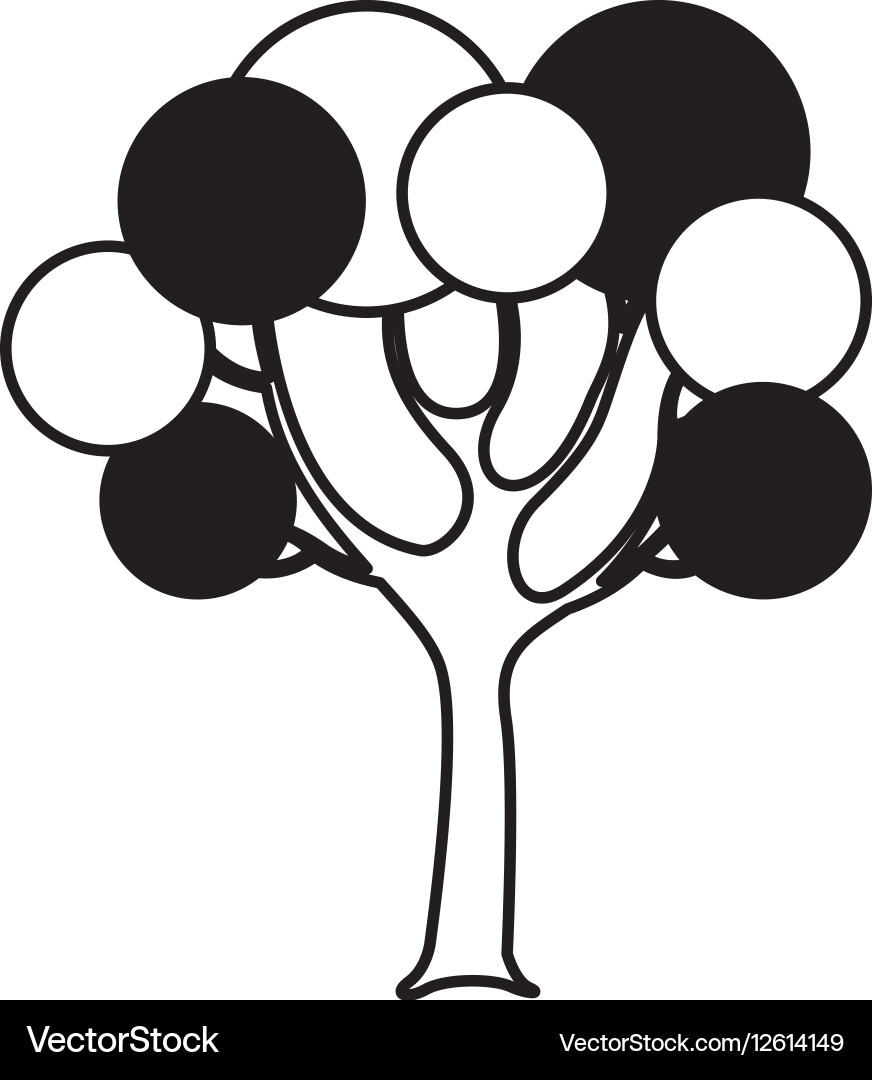 Game tree isolated icon Royalty Free Vector Image