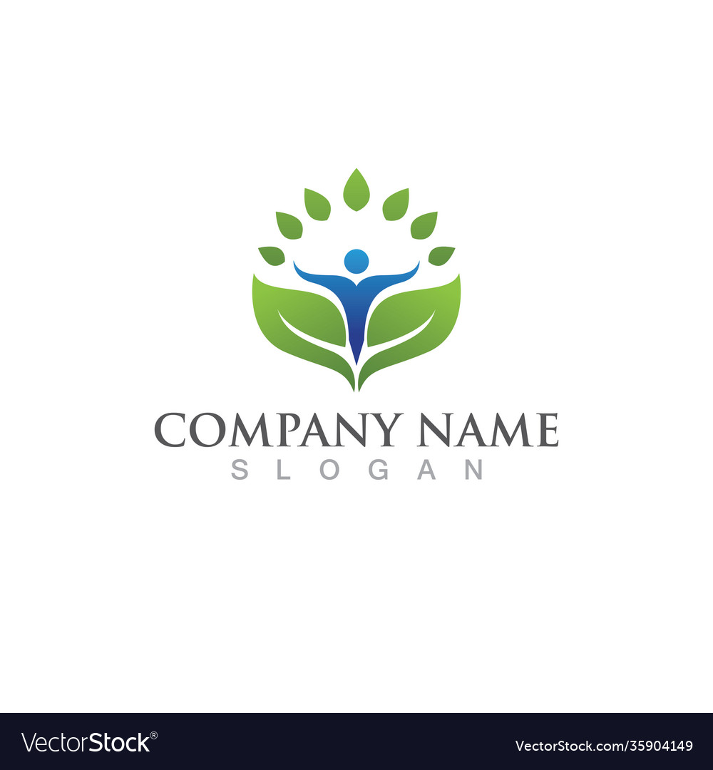 Health people success life logo sign Royalty Free Vector