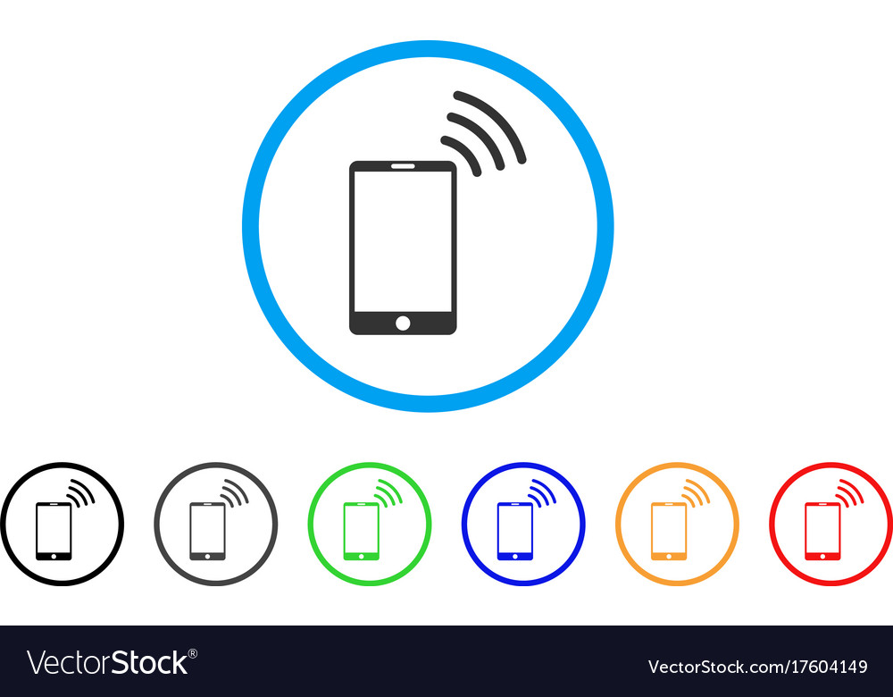 Mobile wi-fi signal rounded icon