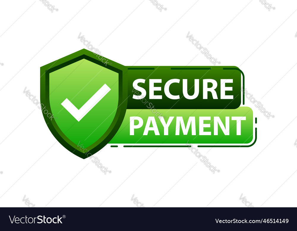 Secure payment label maximum security Royalty Free Vector