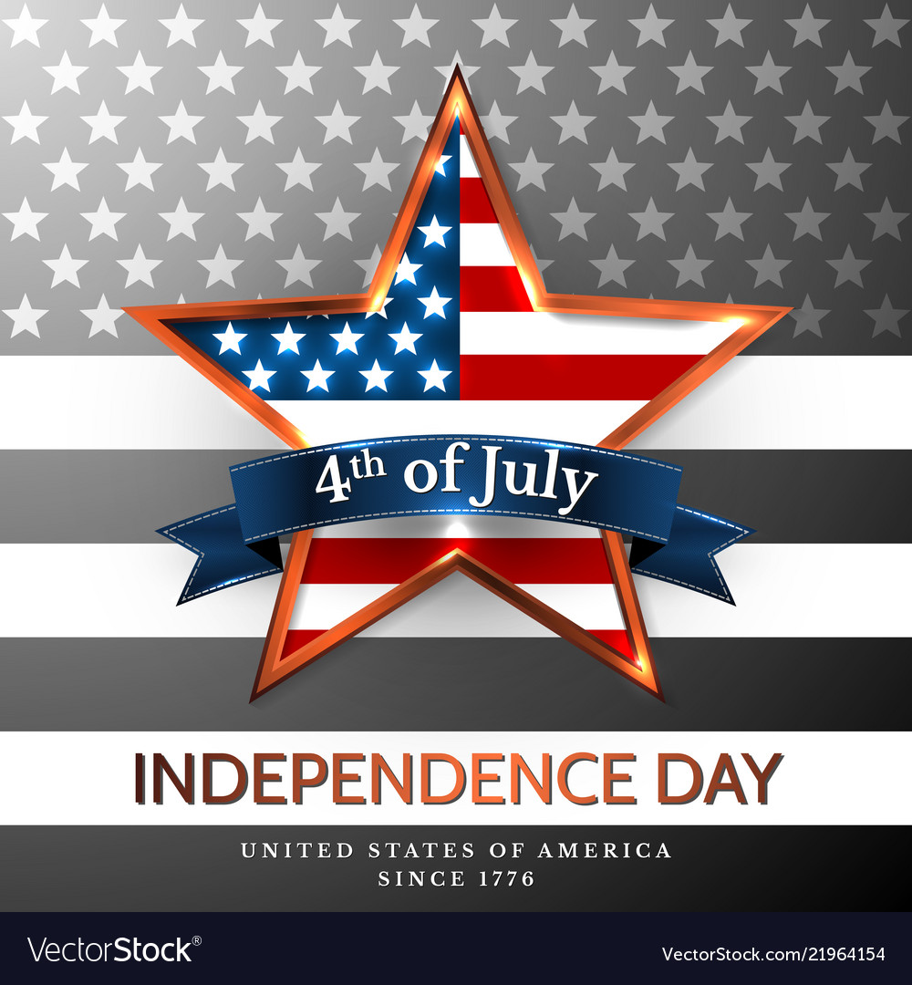 4 th july usa star independence day Royalty Free Vector