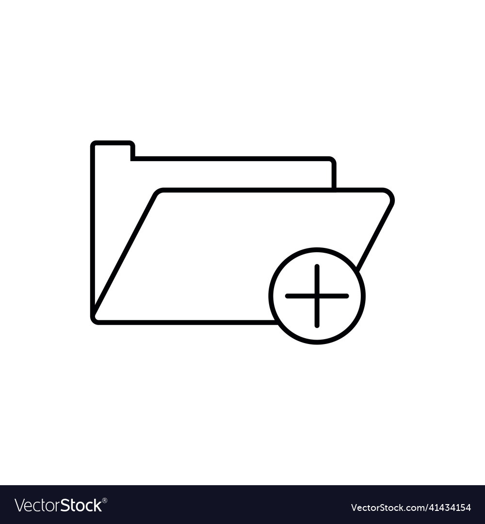 Add folder icon expand folder icon modern simple Vector Image
