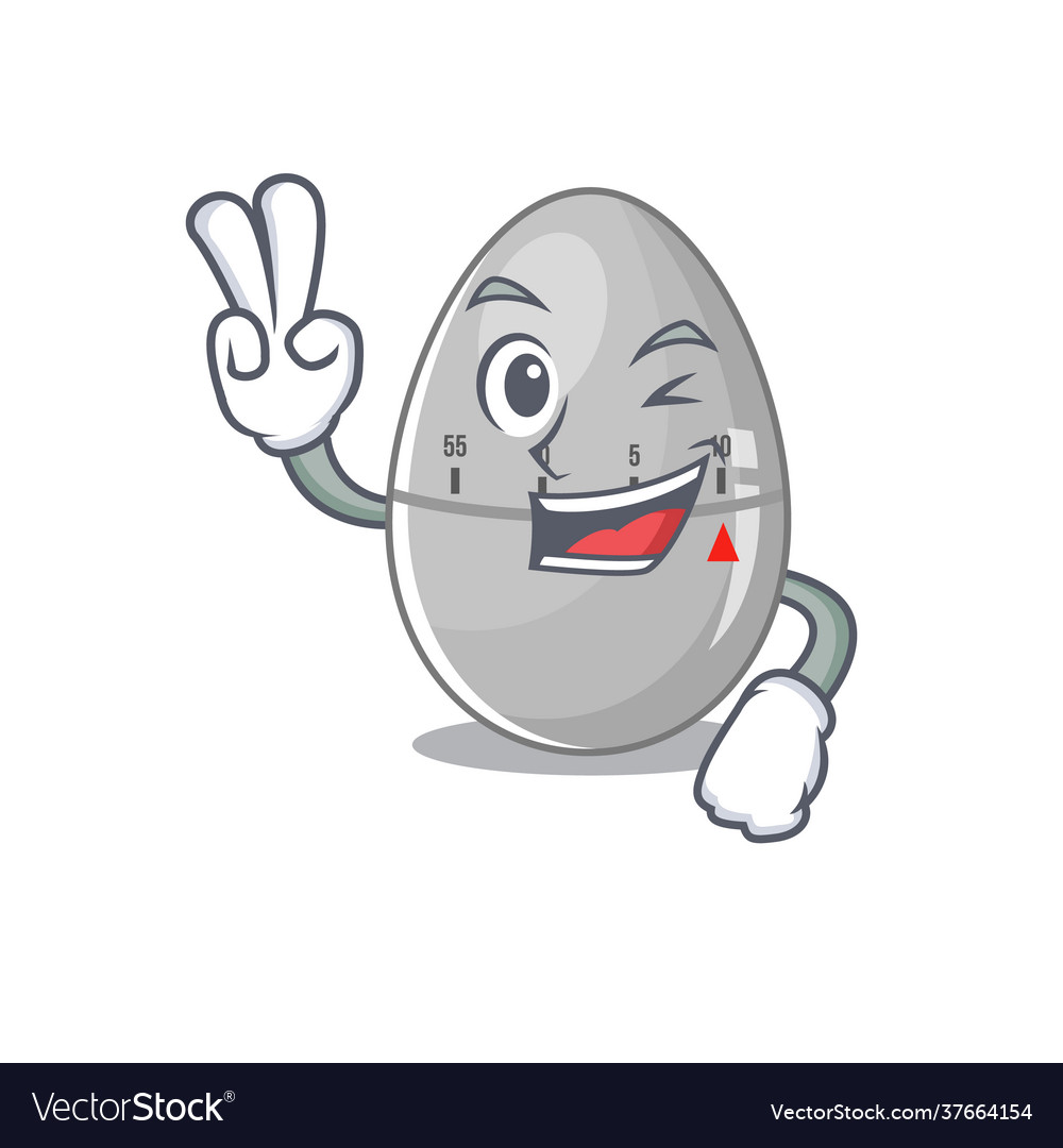 Happy egg kitchen timer cartoon design concept