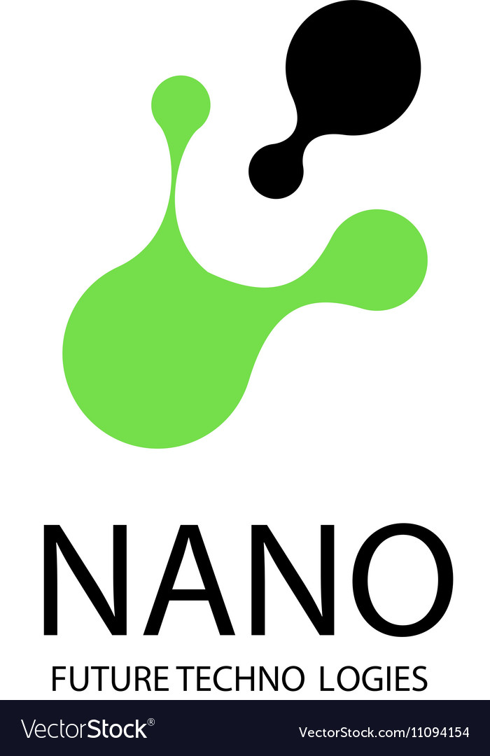 Nano logo - nanotechnology Template design of Vector Image