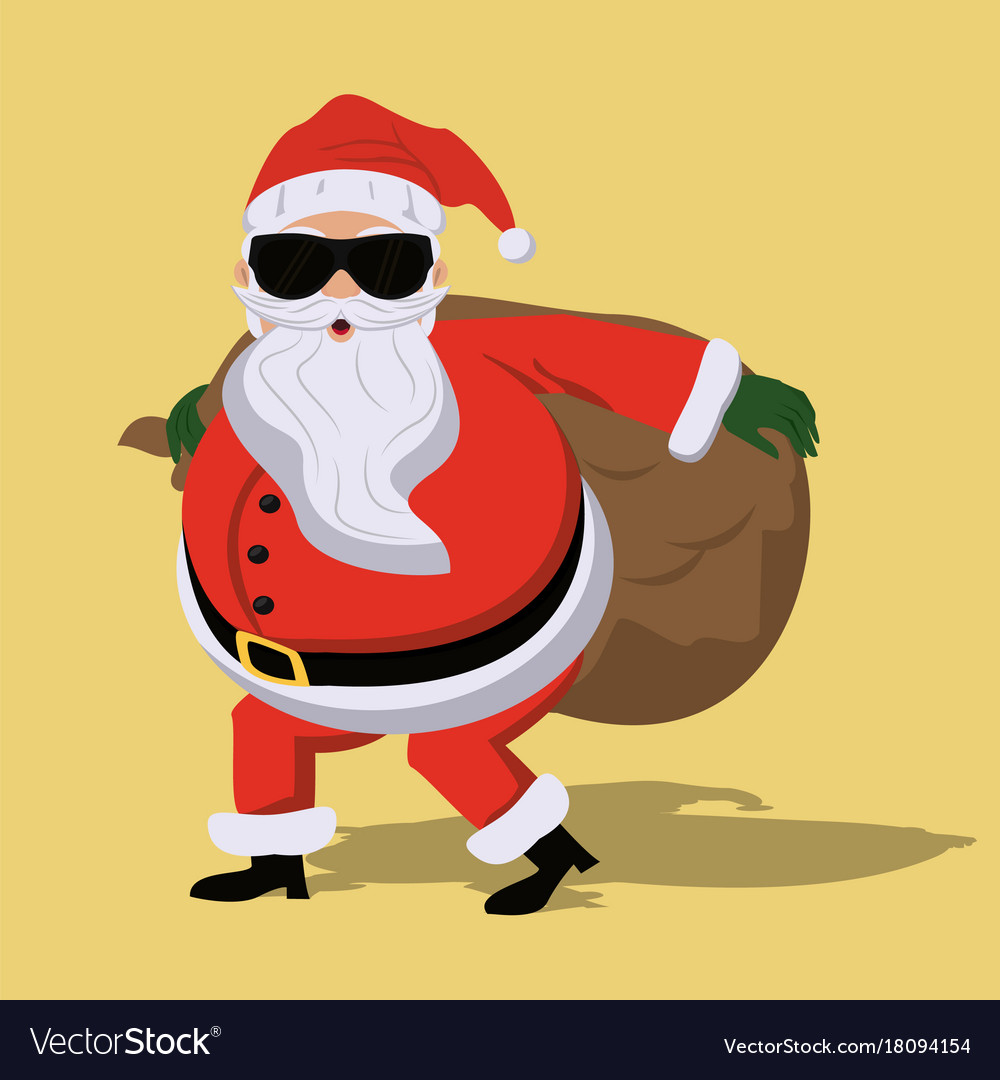 Secret santa cartoon Royalty Free Vector Image