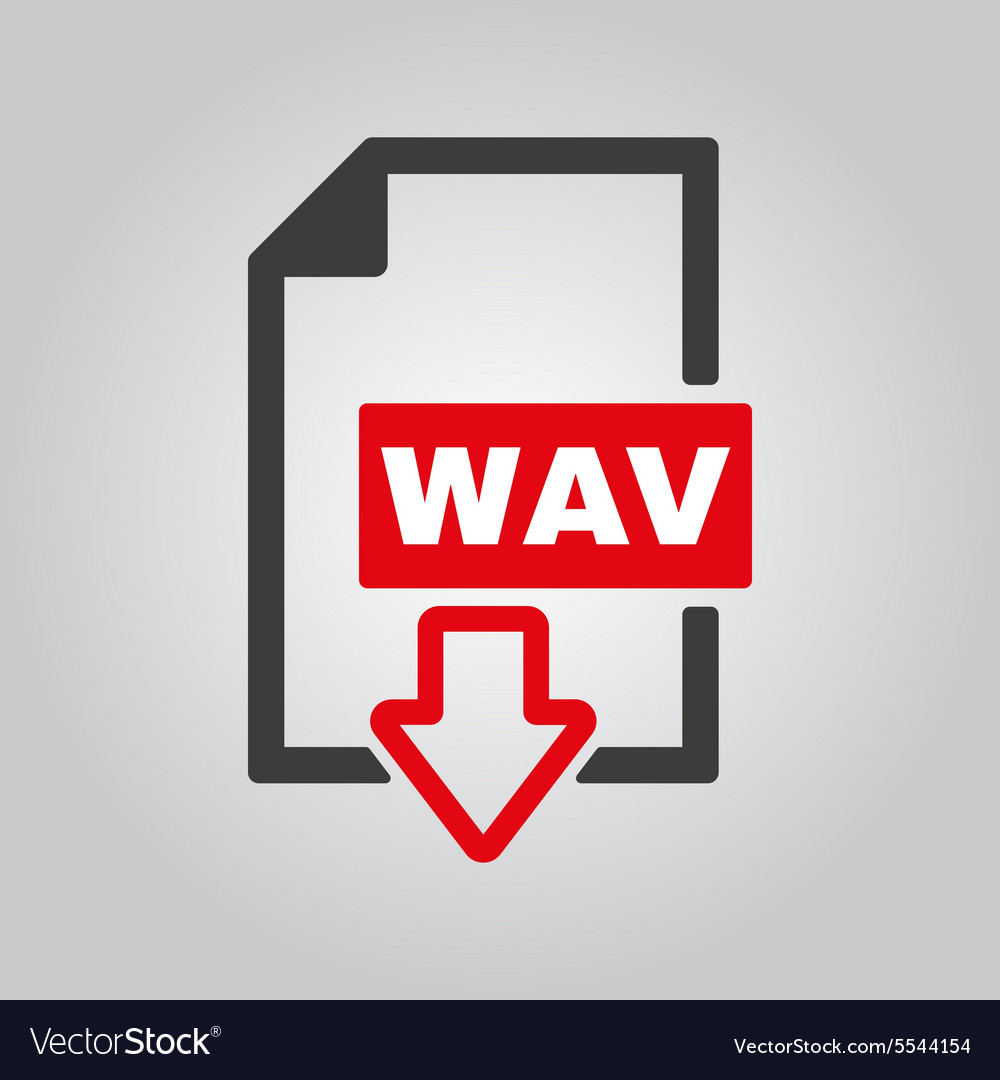 Wav icon file audio format symbol flat