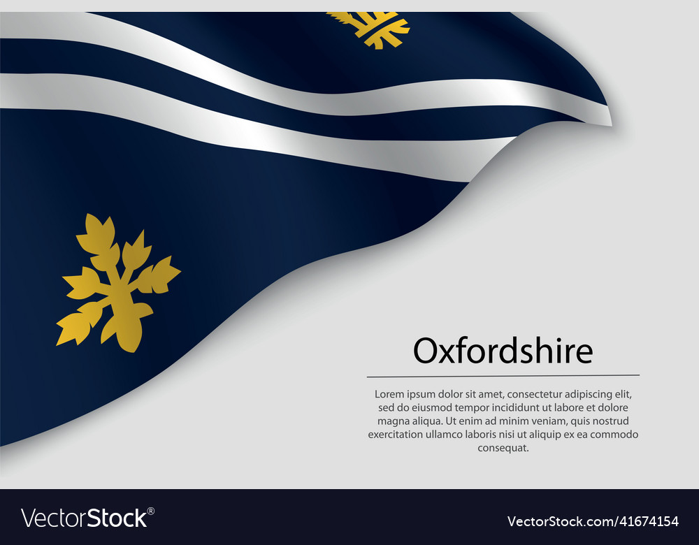 Wave flag of oxfordshire is a county england