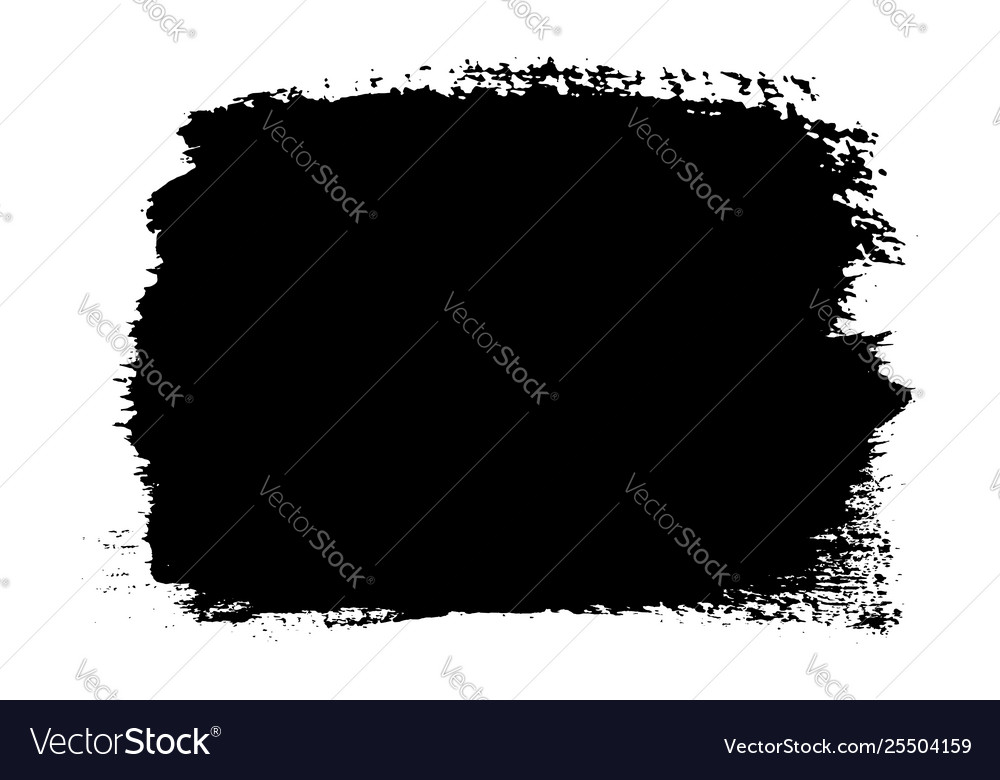 Brush stroke isolated on white background black Vector Image