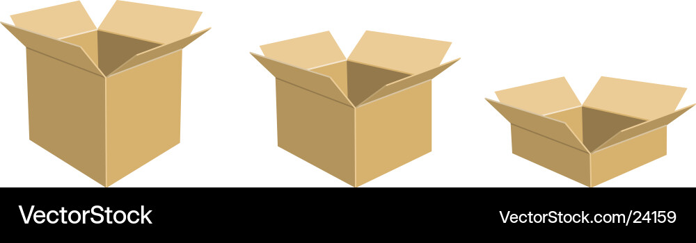 Cardboard boxes Royalty Free Vector Image - VectorStock
