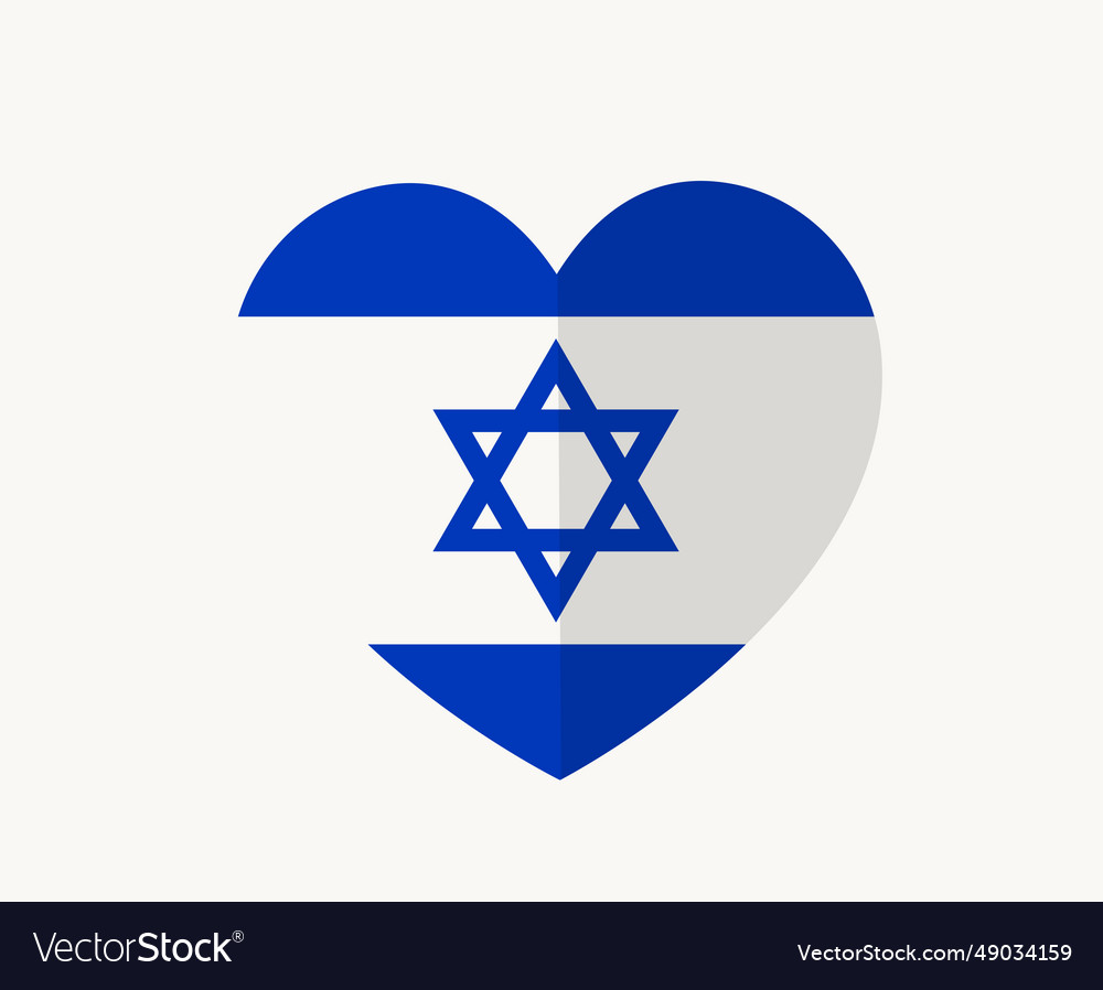 Israel Flagge Herz Emblem Mittelostland Ikone