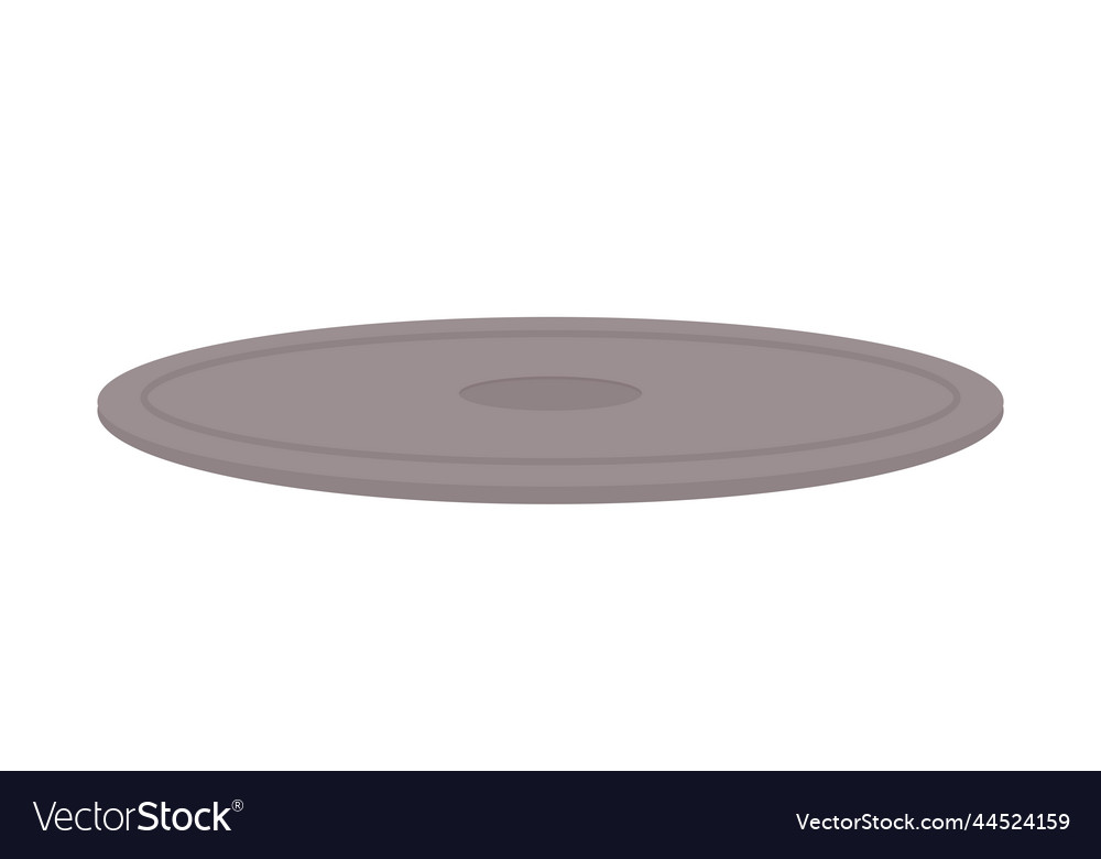 Manhole cover semi flat color object Royalty Free Vector