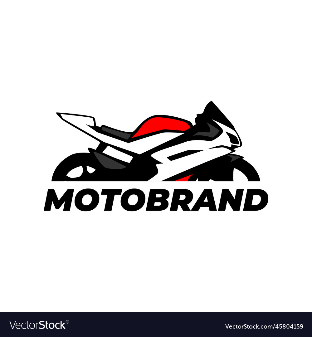 Motorcycle Custom Logo Royalty Free Vector Image