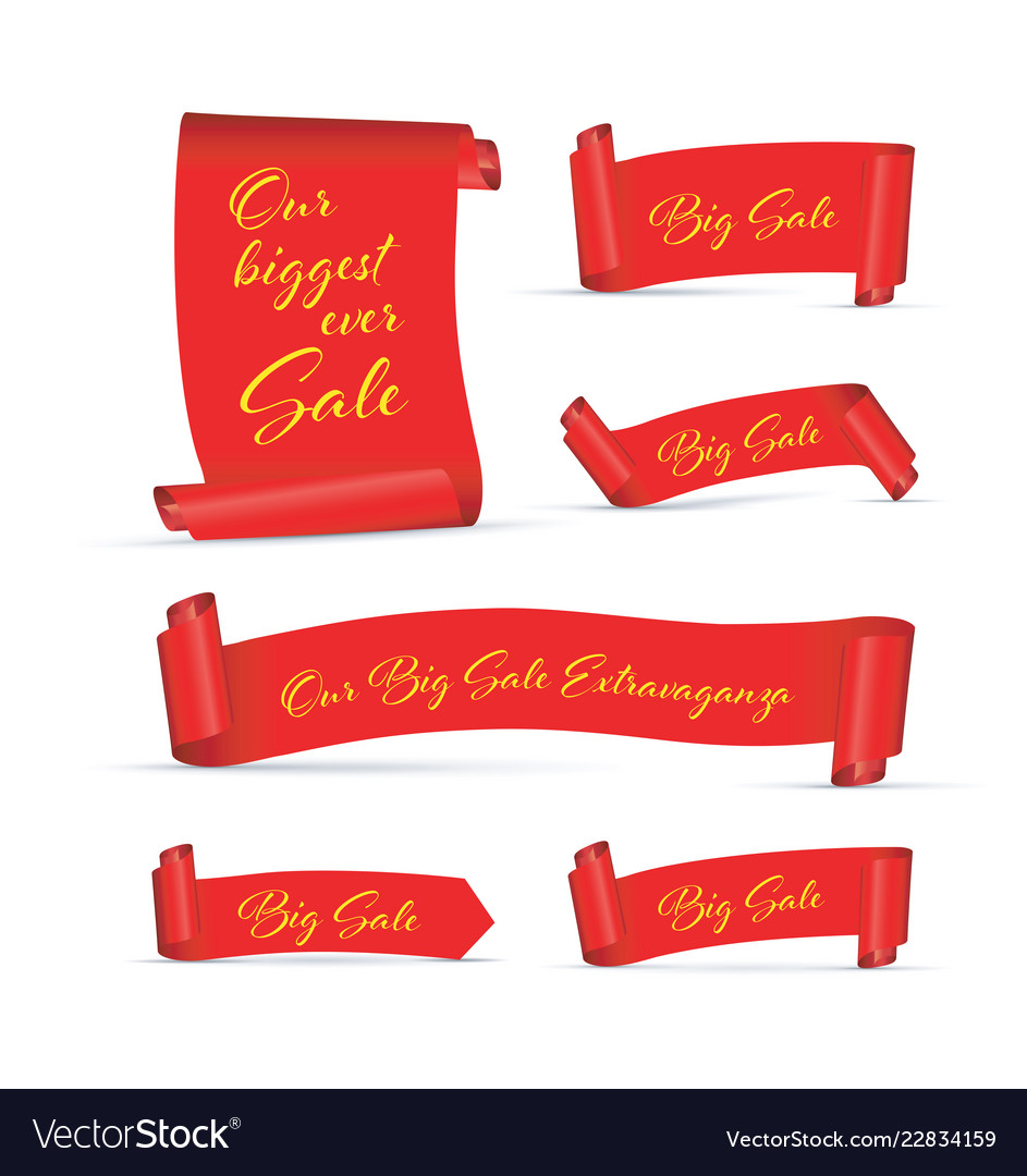 Our big sale set of red banners