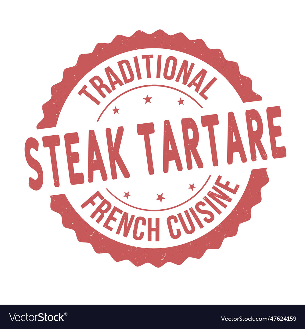 Steak tartare grunge rubber stamp