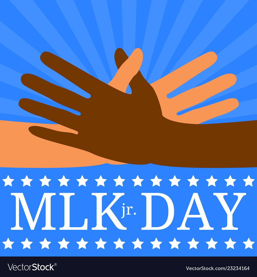 Martin luther king day multicolored hands reach Vector Image