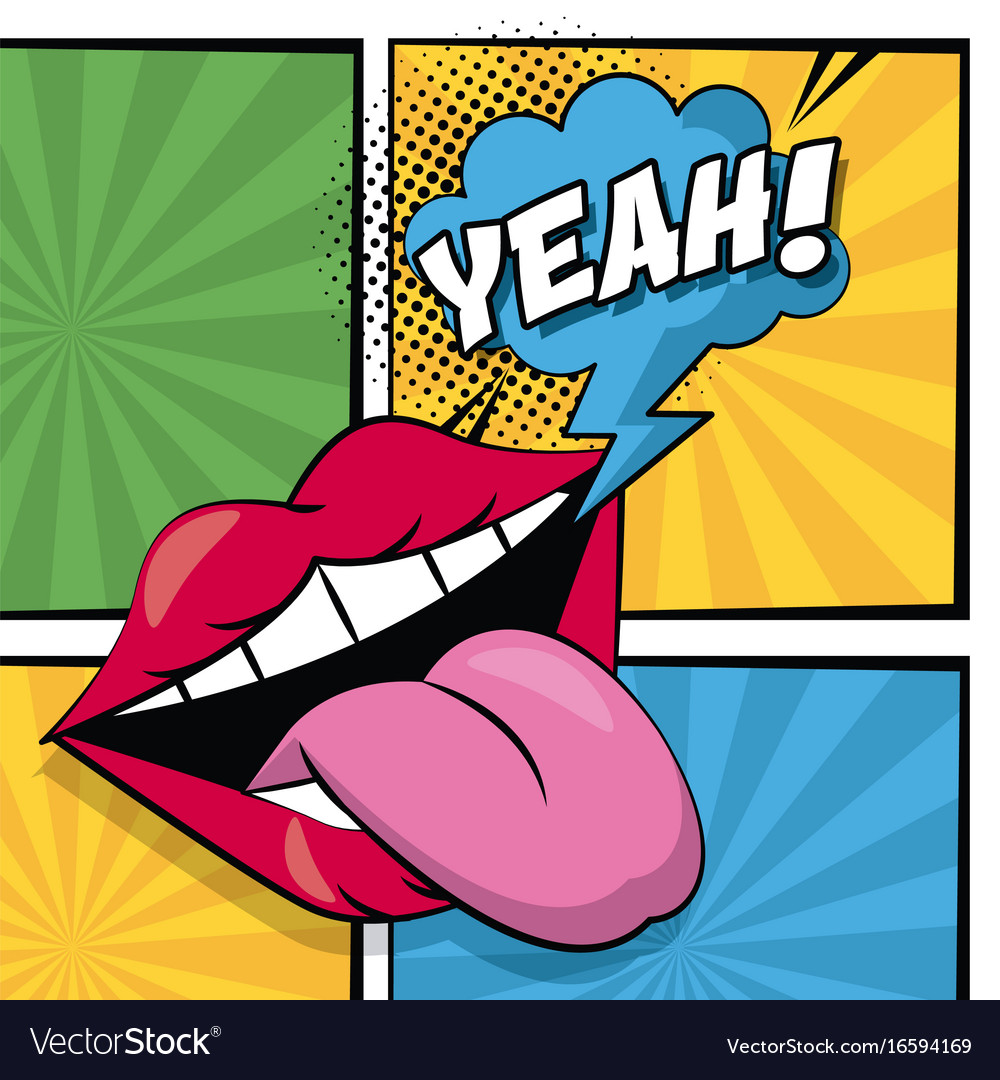 Multicolored Square Banner In Pop Art Style Vector Image