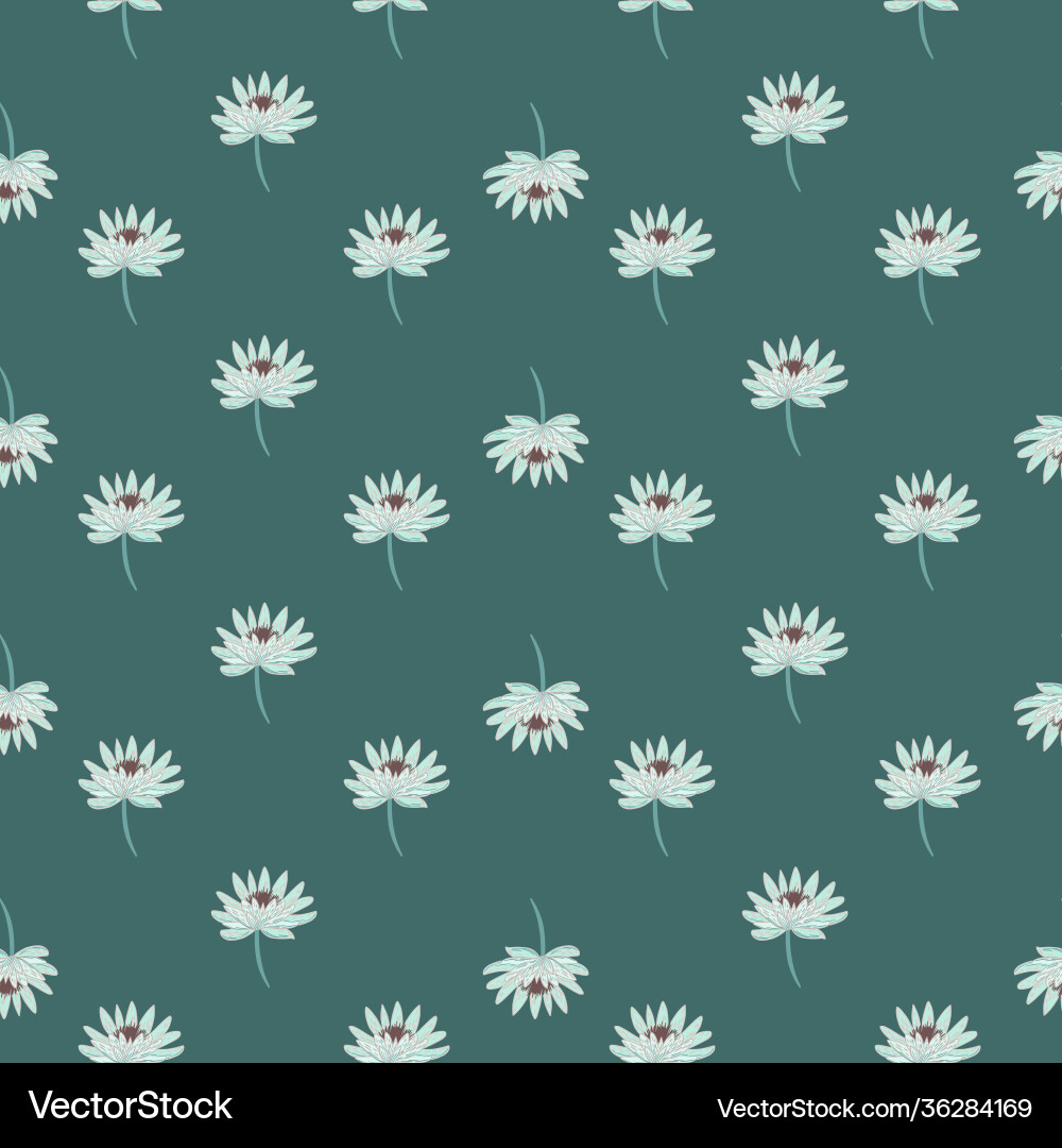 Vintage seamless pattern with light blue little Vector Image