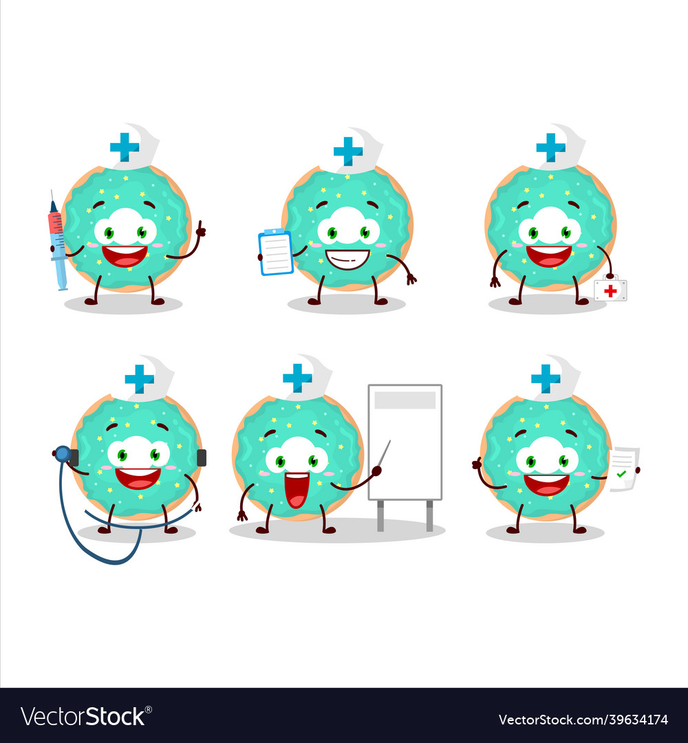 Doctor profession emoticon with vanilla blue