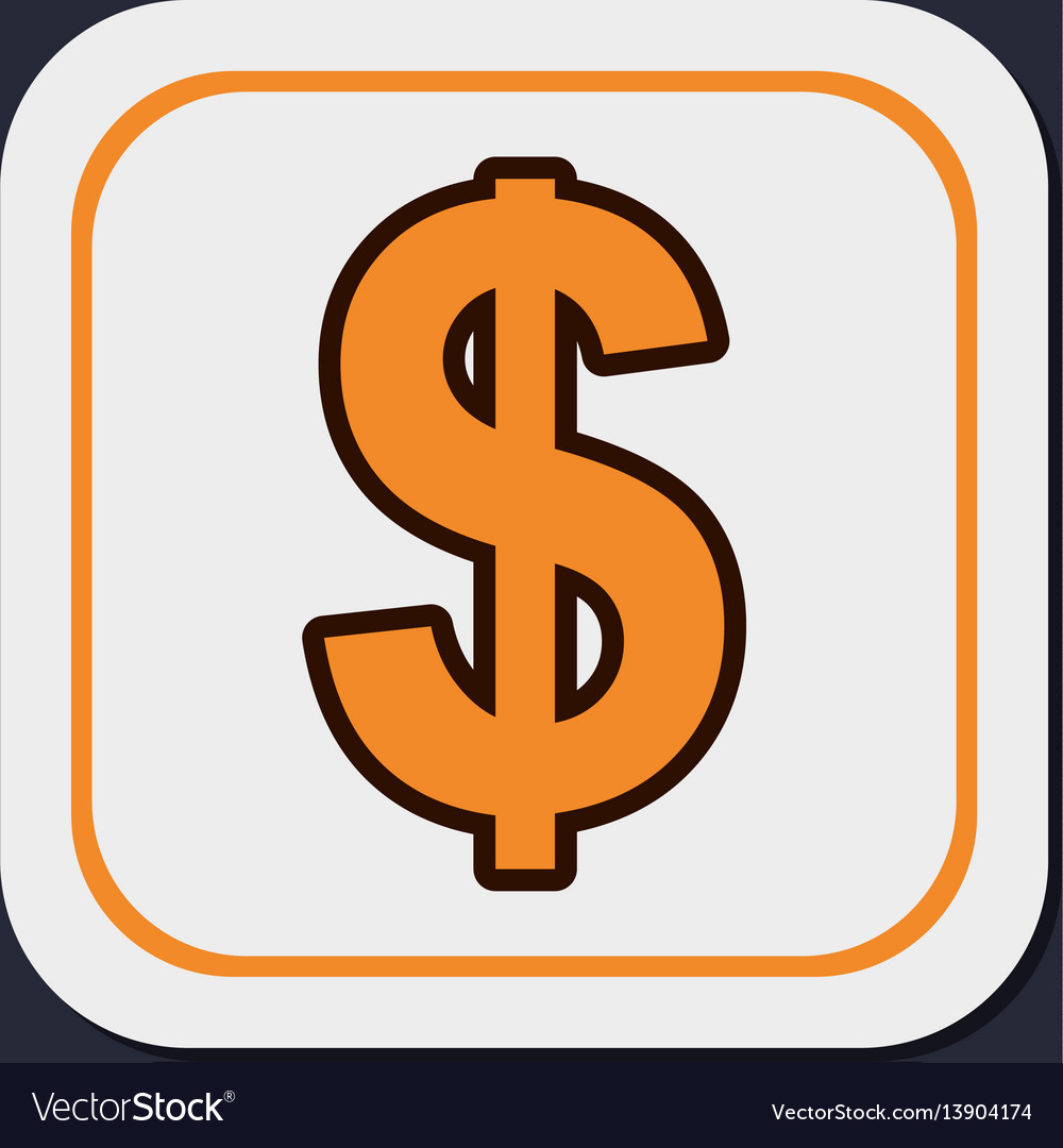 Dollar money currency Royalty Free Vector Image