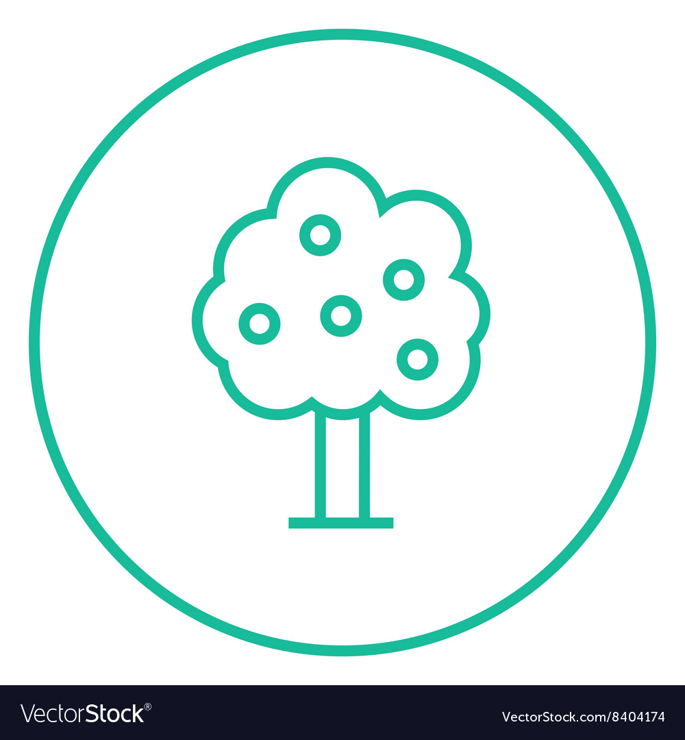 Obstbaum Linie Icon