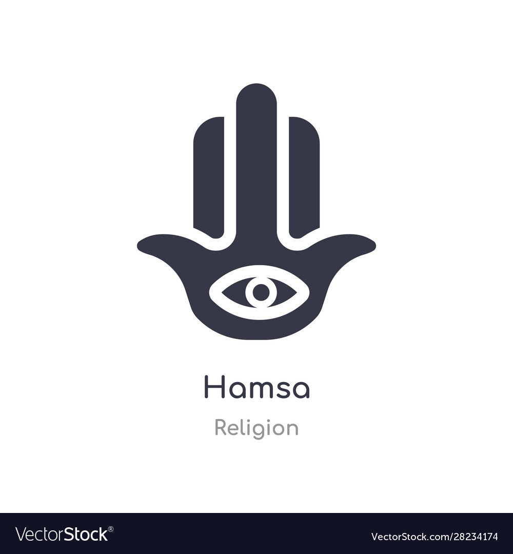 Hamsa icon isolated from religion Royalty Free Vector Image