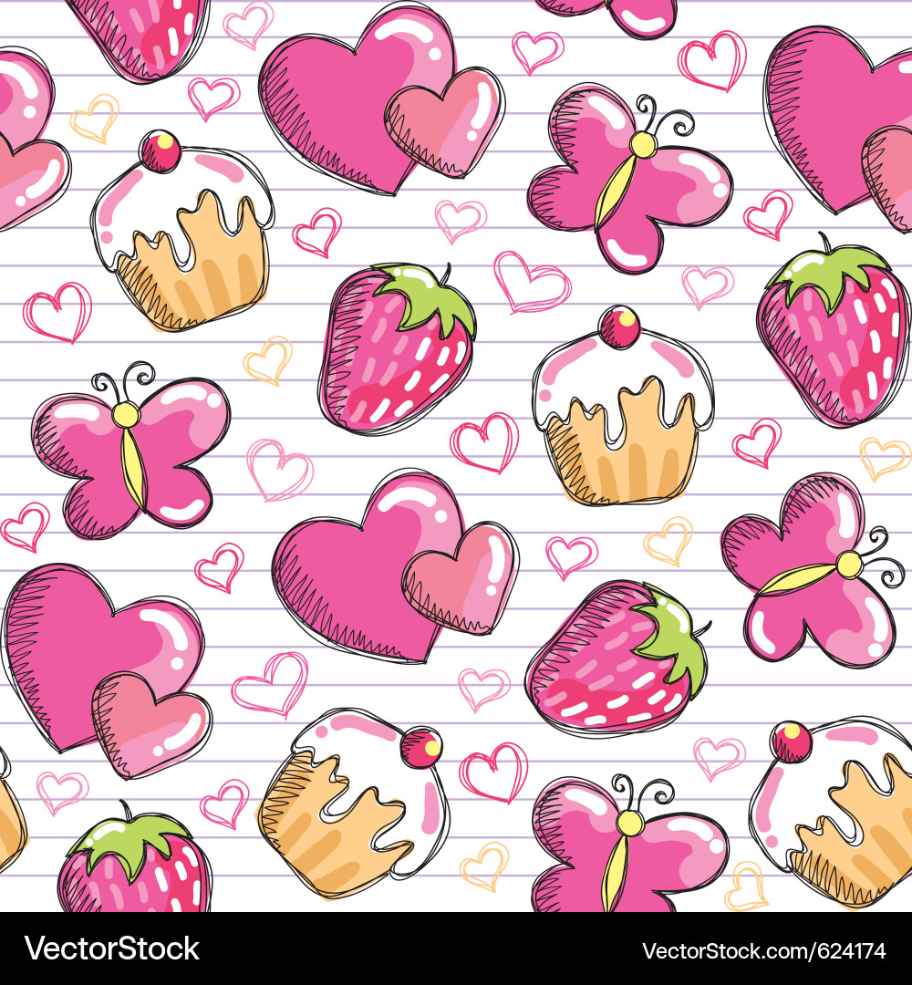 Pink seamless pattern Royalty Free Vector Image