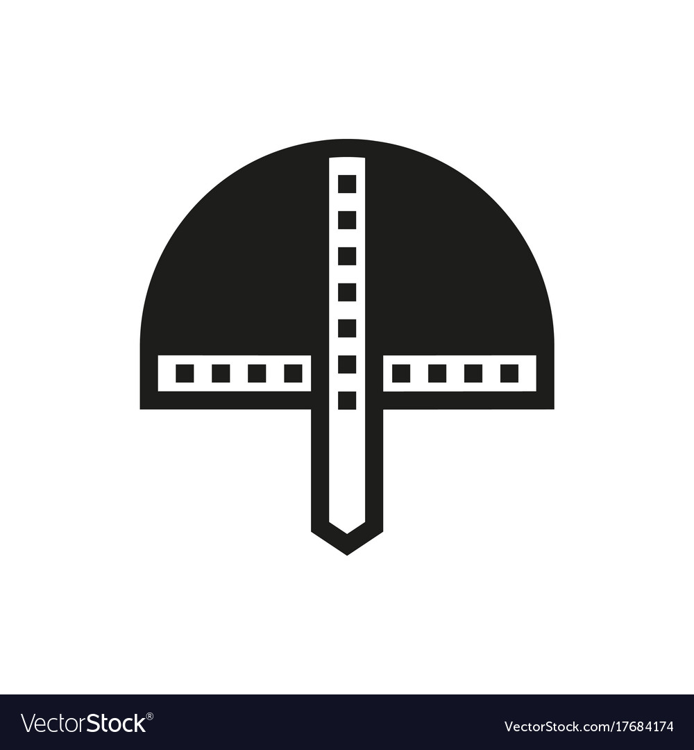 Viking helmet icon on white background