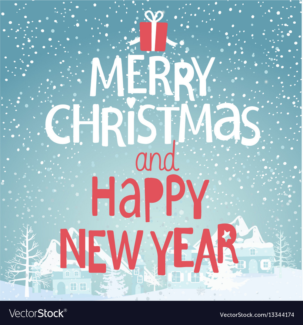 Winter background with greeting Royalty Free Vector Image