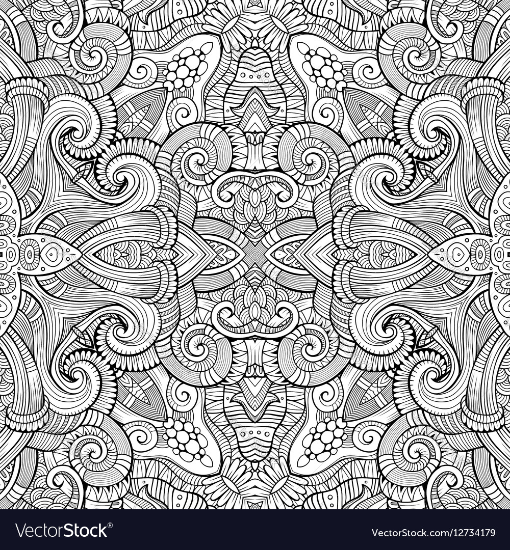 Abstract ethnic sketchy background Royalty Free Vector Image