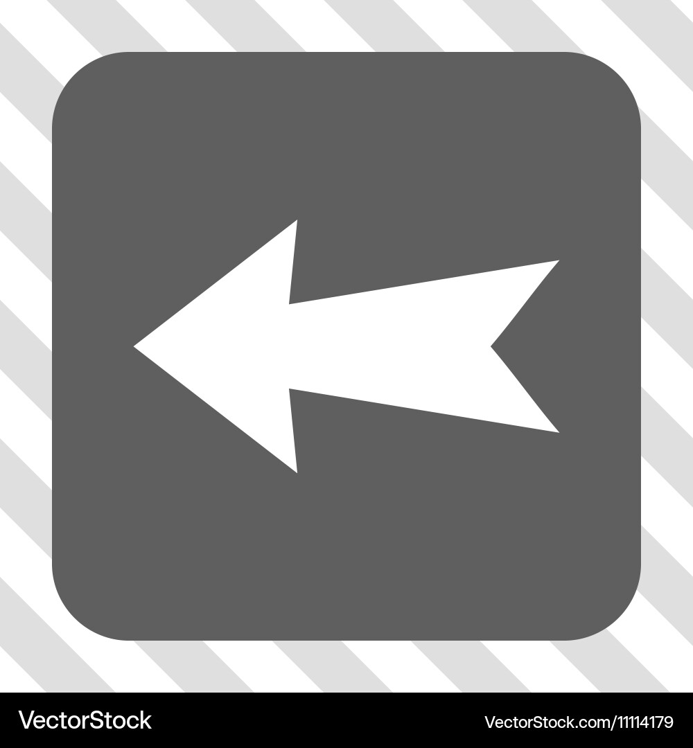 Arrow left rounded square button Royalty Free Vector Image