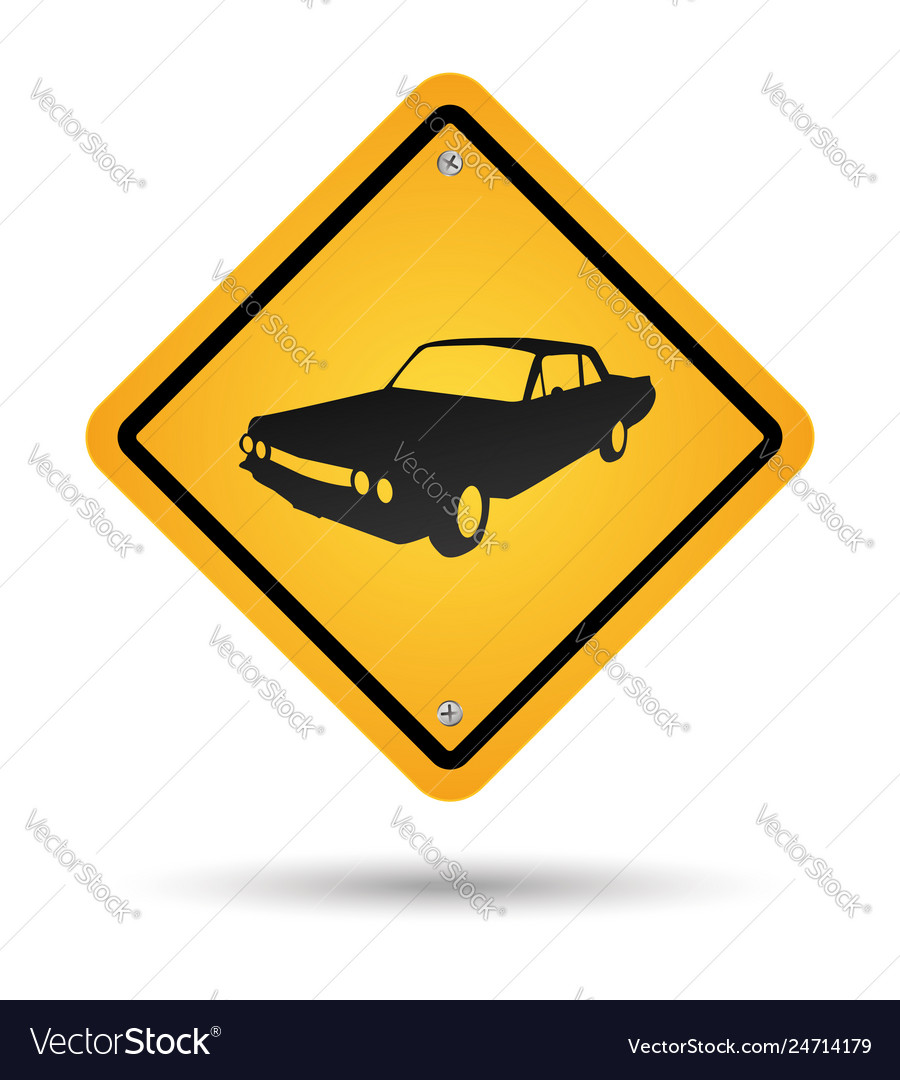 Car road sign