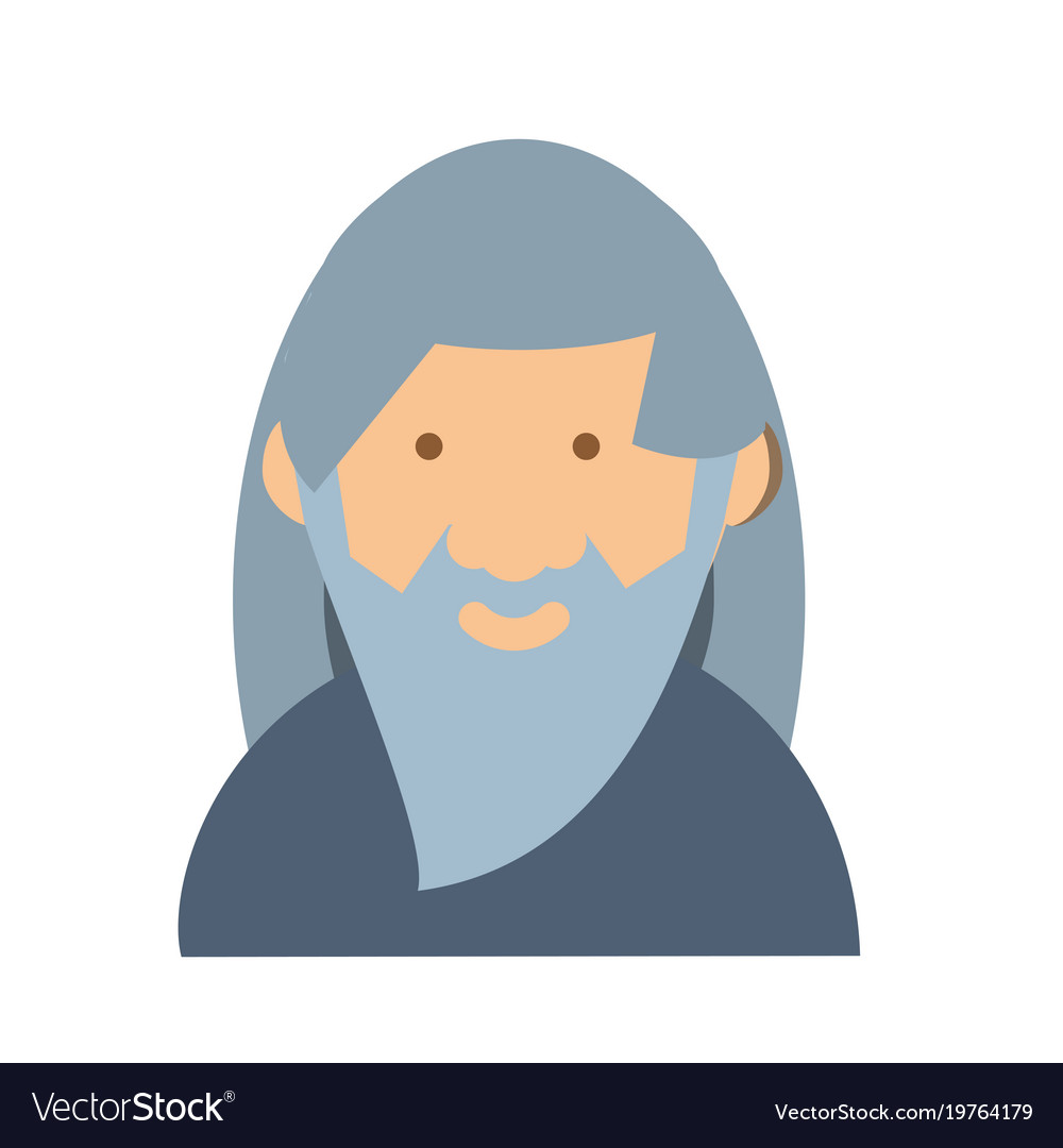 Cartoon Old Man Icon Royalty Free Vector Image