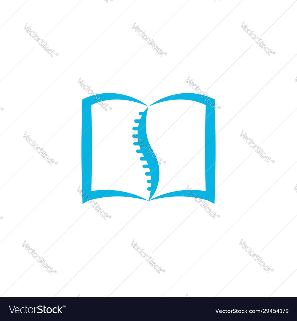Diagnosis spinal diseases logo human spine vector image Diagnosis spinal diseases logo human spine