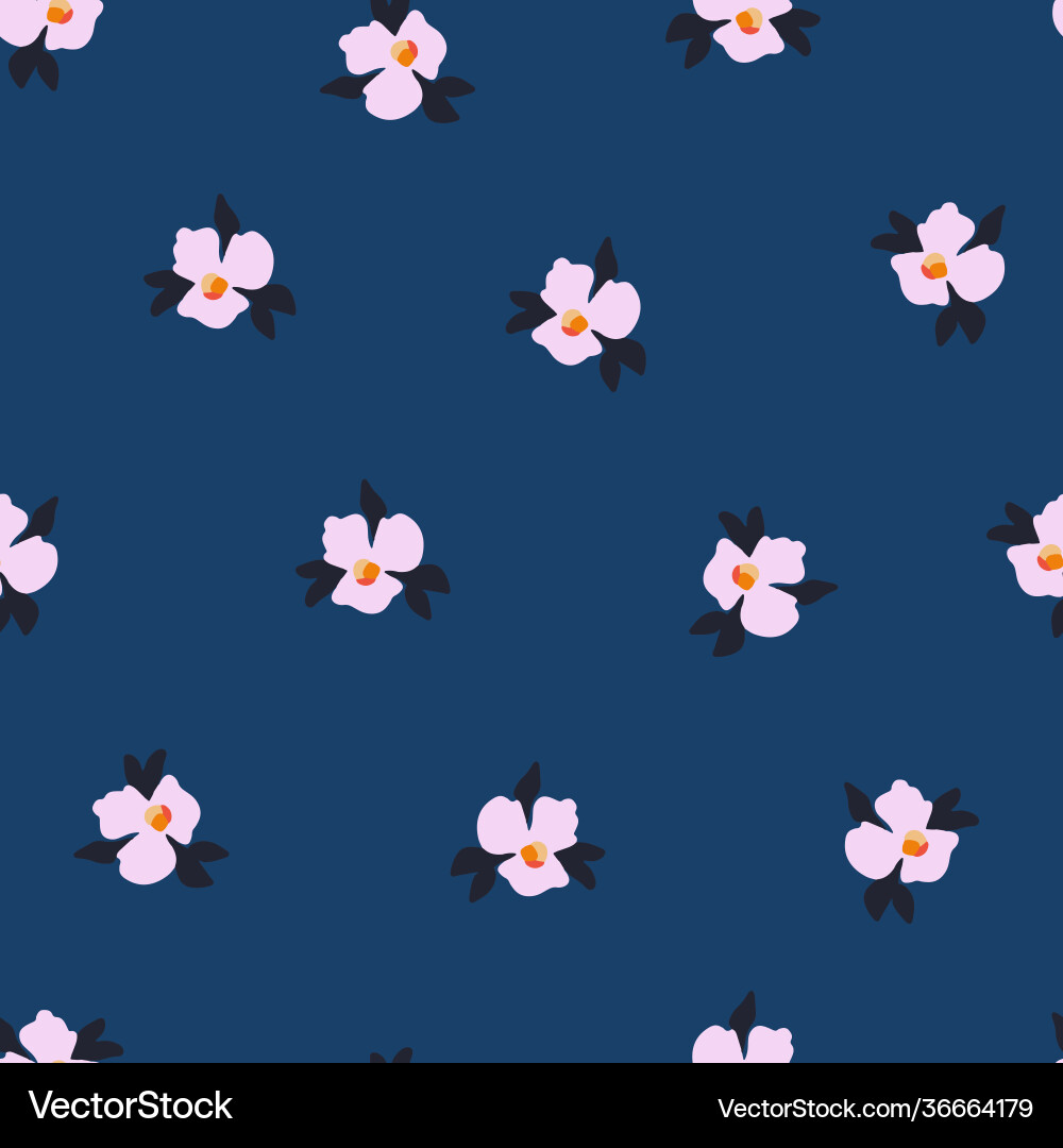 Ditsy flower seamless pattern delicate Royalty Free Vector