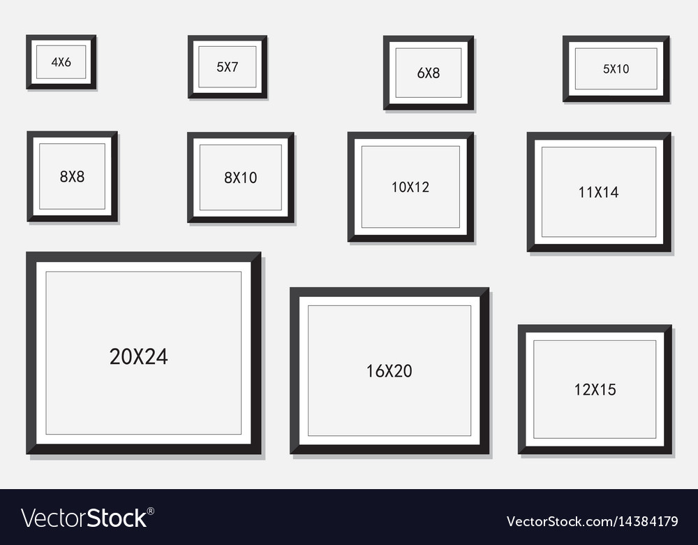 photo-and-picture-frame-size-royalty-free-vector-image