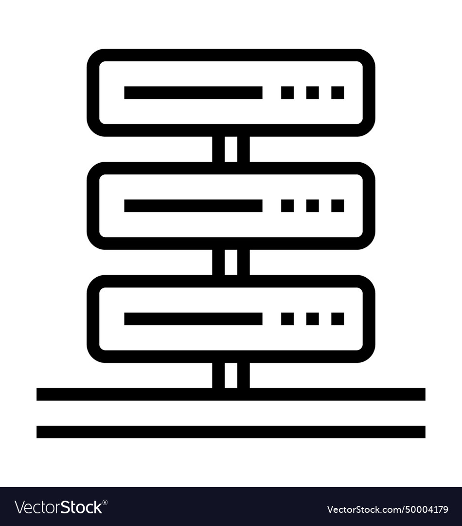 Server line icon Royalty Free Vector Image - VectorStock