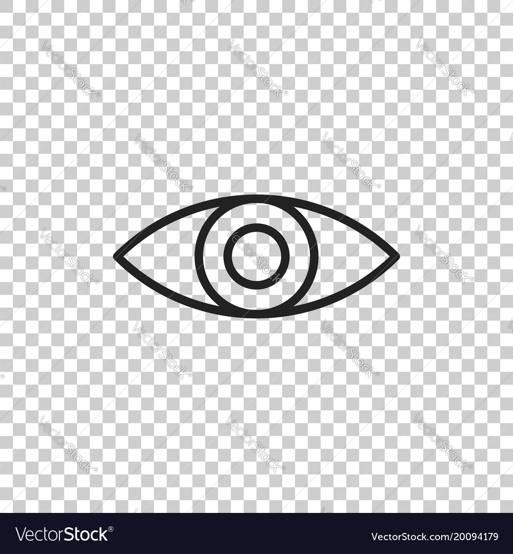 Simple eye icon eyesight pictograph in flat style Vector Image