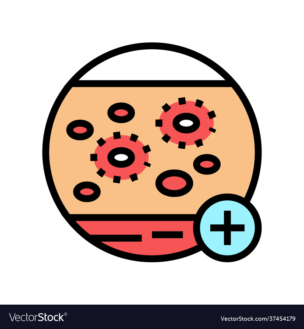 Skin infections color icon Royalty Free Vector Image