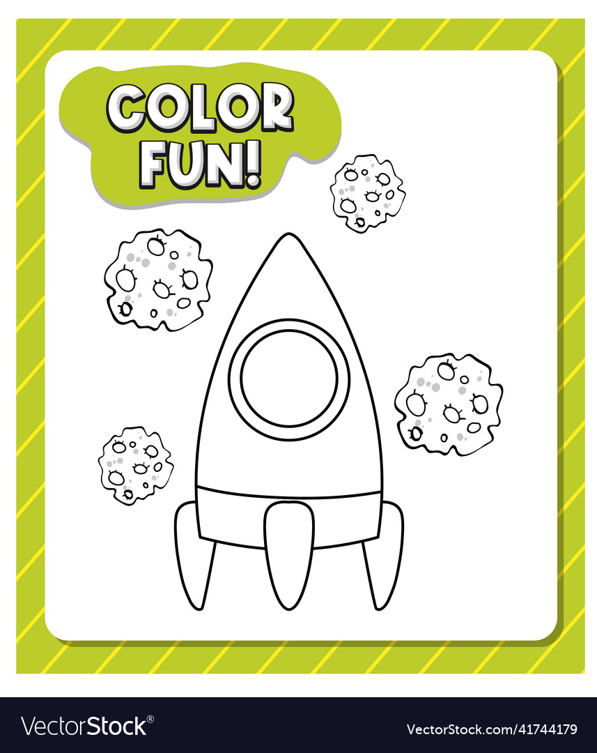 Worksheets template with color fun text Royalty Free Vector