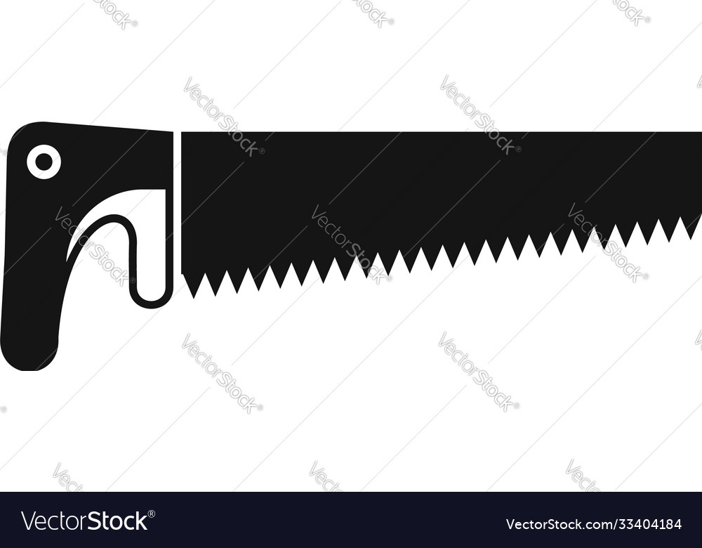 Crosscut saw icon simple style Royalty Free Vector Image