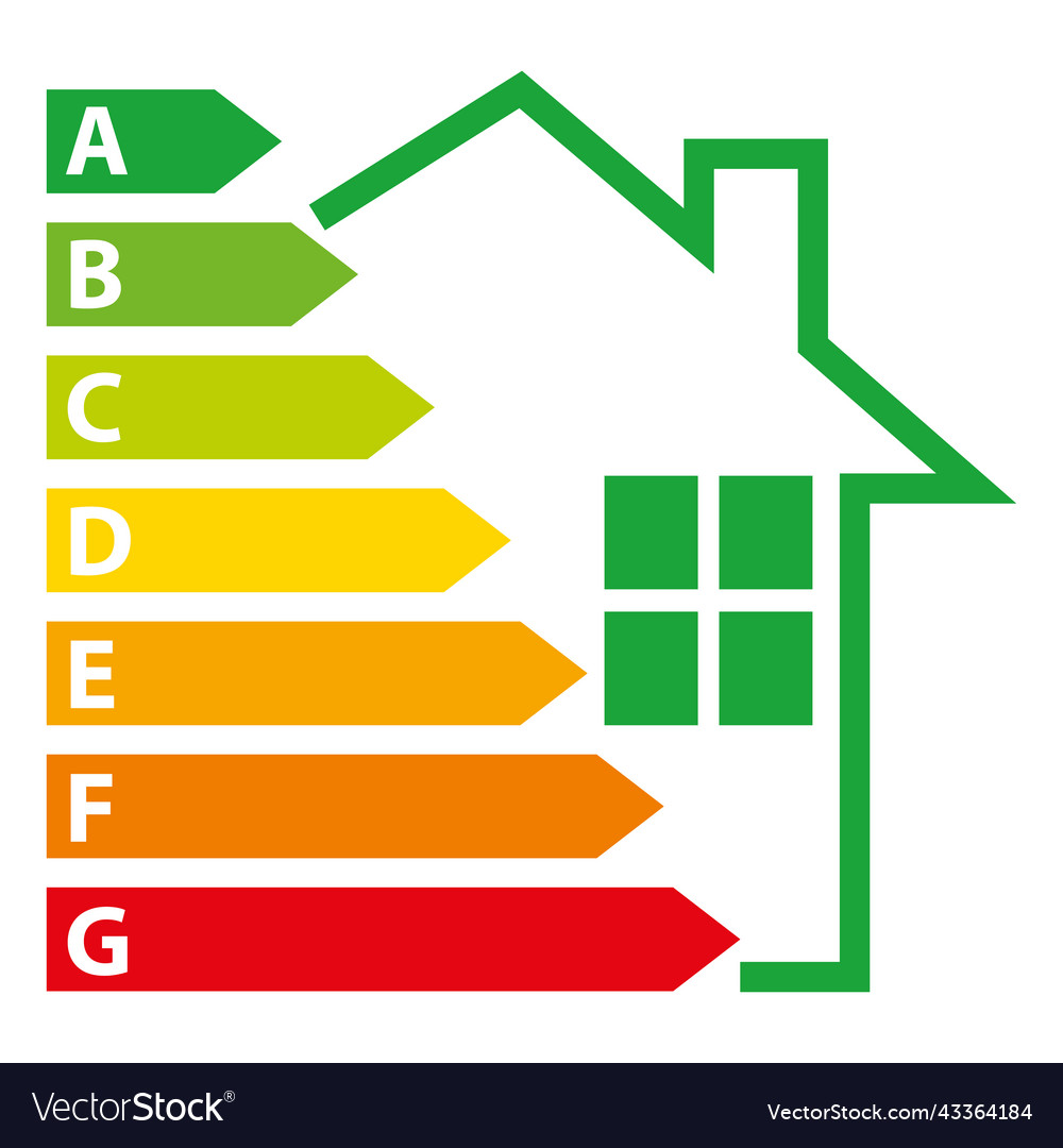 Energy performance certificate efficiency Vector Image