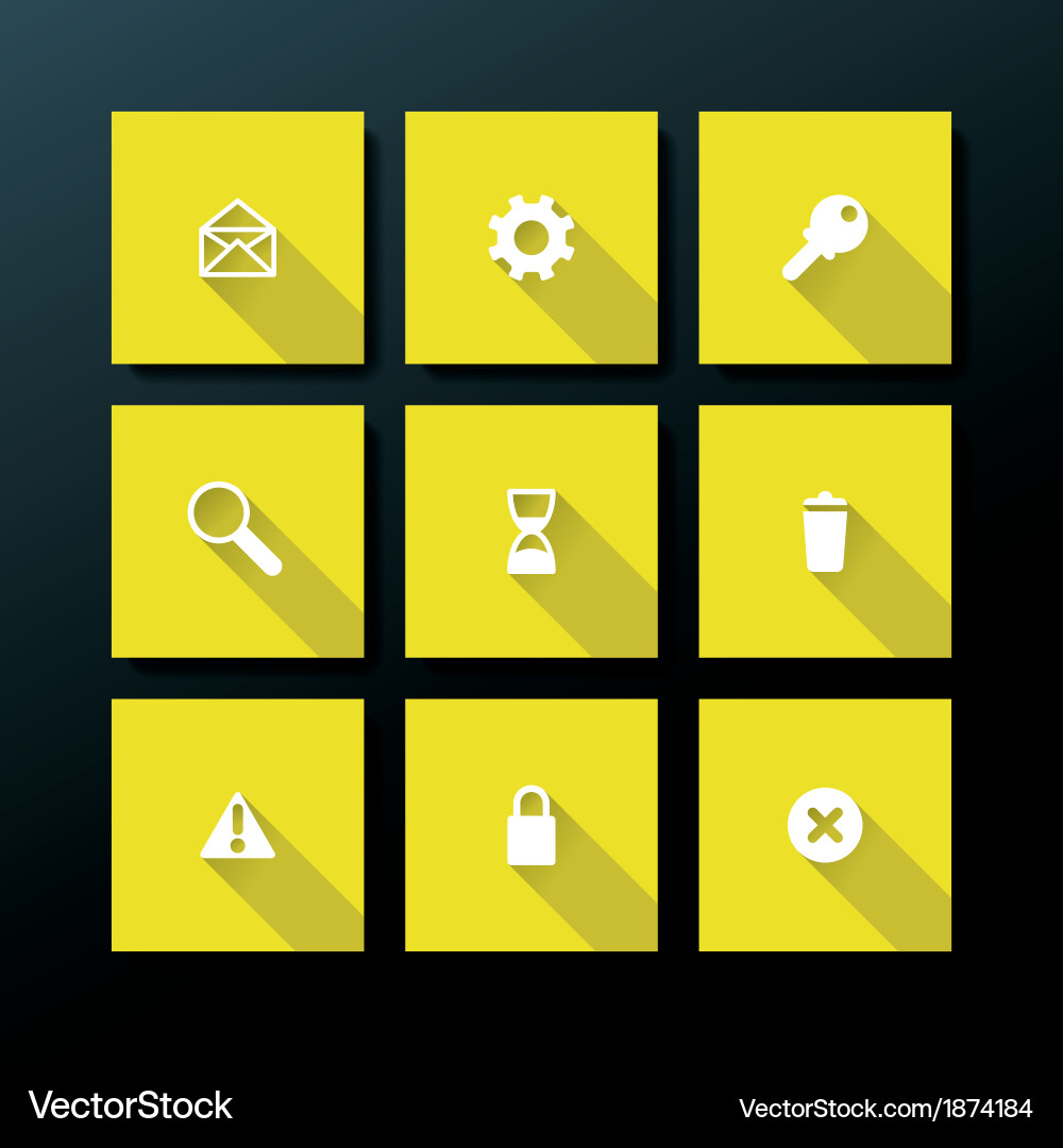 Flat web icon set Royalty Free Vector Image - VectorStock